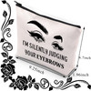 BDPWSS Esthetician Makeup Bag Makeup Artist Gift Im Silently Judging Your Eyebrows Funny Gift For Beautician Cosmetologi
