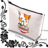 BDPWSS Cat Lover Makeup Bag Kawaii Anime Cat Gift Ramen Noodle Lover Gift Kitty Mom Cosmetic Bag Kitten Gift Crazy Cat L