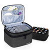 LUXJA Essential Oils Bag Holds 20 Bottles 5ml30ml Also Fits for Roller Bottles DoubleLayer Organizer for Essential Oil a