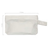 Organic Cotton Canvas Zipper Pouch Heavy Duty Canvas Tool Pouch Sturdy Canvas Coin Bag White Makeup Cosmetic Toiletries