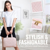 BOACAY Large Hanging Travel Toiletry Bag for Women Makeup Bag Bathroom Shower Organizer Kit for Accessories Cosmetics Es