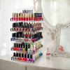 J JACKCUBE DESIGN Nail Polish Organizer 5 Tier Acrylic 360 Rotating Display Rack Stand Makeup Cosmetics Storage Box Caro