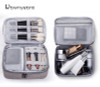 Rownyeon Makeup Train Cases Travel Makeup Bag Waterproof Portable Cosmetic Cases Organizer with Adjustable Dividers for