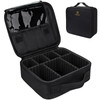 Relavel Travel Makeup Train Case Makeup Cosmetic Case Organizer Portable Artist Storage Bag with Adjustable Dividers for