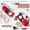 kilofly Genuine Leather Double Lipstick Case Cosmetic Makeup Holder Gift Box