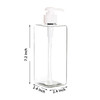 Youngever 5 Pack 16 Ounce Plastic Pump Bottles Refillable Square Plastic Pump Bottles for Dispensing Lotions Shampoos an