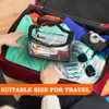 HAOGUAGUA Heavy Duty Clear Cosmetic Bag Waterproof Transparent Travel Makeup Toiletry Organizer Bag Black