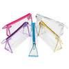 Hedume 10 Pcs Transparent Waterproof Cosmetic Bag PVC Clear Makeup Organizing Bags With Zipper Perfect for Bathroom Trav
