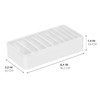 iDesign The Sarah Tanno Collection Silicone Cosmetic and Makeup Brush Holder with MultiSized Slots White