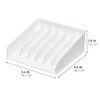 iDesign The Sarah Tanno Collection Silicone Makeup Palette Holder and Cosmetic Organizer White