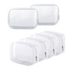 BEFORYOU 6 Pack Clear Toiletry Carry Pouch with Zipper Portable Plastic Waterproof Cosmetic Bag TSA Approved for Vacatio