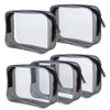 Wobe 5 Packs Clear Cosmetics Bag TSA Approved PVC Zippered Toiletry Carry Pouch Portable Makeup Bag for Vacation Travel