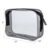 Wobe 5 Packs Clear Cosmetics Bag TSA Approved PVC Zippered Toiletry Carry Pouch Portable Makeup Bag for Vacation Travel