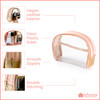 EzPacking Half Moon BagClear Cosmetic Pouch for PurseTransparent TSA Compliant Clear Quart Bag for TravelSeeThrough Clut