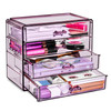 Sorbus Makeup Organizer 4 Drawer Acrylic Make Up Organizers and Storage for Cosmetics Jewelry Beauty Supplies Clear Make