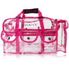SHANY Clear PVC Makeup Bag Large Professional Makeup Artist Rectangular Tote with Shoulder Strap and 5 External Pockets