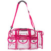 SHANY Clear PVC Makeup Bag Large Professional Makeup Artist Rectangular Tote with Shoulder Strap and 5 External Pockets