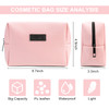 MAANGE 2 Pcs Small Makeup Bag For Purse Travel Cosmetic Bag Makeup Pouch PU Leather Portable Versatile Zipper Pouch For