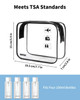 TSA Approved Clear Travel Toiletry Bag wih Zippers Carryon Travel Accessories Quart Size Toiletries Cosmetic Pouch Makeu
