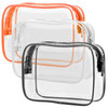 PACKISM Clear Toiletry Bag 3 Pack TSA Approved Toiletry Bag Quart Size Bag Travel Makeup Cosmetic Bag for Women Men Carr
