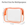 PACKISM Clear Toiletry Bag 3 Pack TSA Approved Toiletry Bag Quart Size Bag Travel Makeup Cosmetic Bag for Women Men Carr