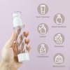 LONGWAY 17 Oz 50ml Clear Airless Cosmetic Cream Pump Bottle Travel Size Dispenser Refillable ContainersFoundation Travel