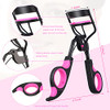 14 Pieces Eyelash Curler Kit Eyelash Comb Eyebrow Brush Tweezers False Eyelashes Applicator Tool Eyebrow Trimmer Silicon