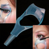 2pcs Eyelash Makeup Tool Upper Lower Eye Lash Mascara Guard Applicator Guide Helper with Eyelash CombRandom Color