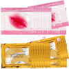Qawnfy 30 Pairs Lip Masks 24K Gold Eye MasksCrystal Gel Collagen Eye Patches for Puffy Eyes Moisturizing Cooling Skin Li