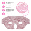 2PCS Ice Face Mask Cold Hot Gel Face Eye Mask Ice Mask with Soft Plush for Cooling Freezer Eye Mask for Puffy Eyes Redne