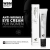 WBM Eye Cream with Metal Roller AntiAging Eye Treatment for Dark Circles Puffiness Wrinkles Hyaluronic Acid Retinol Niac