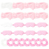 Casoty 24 Pcs Spa Set Headbands Sleep Eye Masks Velvet Scrunchies Bridal Party Favors Bride and Bridesmaid Headbands