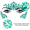 SIQUK 20 Sets Face Jewels Mermaid Face Gems Rave Face Jewel Rhinestones Face Crystal Face Stickers Jewels Gems Eye Jewel