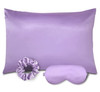 Sajakliy Luxury Satin Silk Pillowcase Set for Hair and Skin Sleep Set Standard Size Pillowcase Satin Eye Mask and Scrunc