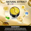 Golden Glow Under Eye Patches for Puffy Eyes 60Pcs Eye Gels Rejuvenating Treatment for Dark Circles Puffiness Refreshing