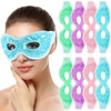 Panitay 8 Pcs Gel Eye Mask Cooling Gel Bead Eye Packs for Puffy Hot Cold with Plush Backing Reusable for Compress Dry St