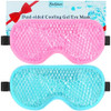 BeeVines Gel Eye Mask 2 Pack Cooling Ice Masks for Puffy Eyes for Men Women Cold Warm Compress for Post Surgery Puffines