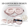 ZIMASILK Adjustable 22 Momme 100 Pure Mulberry Silk Sleep Mask 3D Contoured Cup Eye Mask for Sleeping Super Soft Breatha