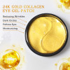 LIYALAN 24K Gold Under Eye Patches for Dark Circles and Puffiness Eye Mask Skin Care Products for Puffy Eyes Beauty for