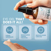Eye Gel for Dark Circles Bags Puffiness AntiAging Serum with Peptides Hyaluronic Acid Botanicals Firming Under Eye Treat