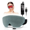 KOVNLO Heated Eye Mask Washable USB Electric Moist Heat Warm Compress for Eyes Eye mask with Flaxseed for Dry Eyes Bleph