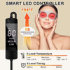 KOVNLO Heated Eye Mask Washable USB Electric Moist Heat Warm Compress for Eyes Eye mask with Flaxseed for Dry Eyes Bleph