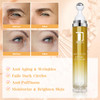 Dongyu Retinol Eye Serum 360 Roller Cream with Massage Ball Caffeine and Yeast Under Roller Anti Aging for Dark Circles