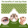 SATINIOR Jade Stone Eye Mask Hot or Cold Using Jade Mask Green Facial Sleeping Relief Eye Cover for Women Men Soothing C