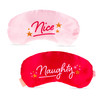 MAD Beauty Revisable Sleep Mask Naughty or Nice and Scrunchie Set FabYuleOus Soft Comfortable for Night Travel Cute Eye