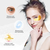Permotary 30 Pairs Gel Crystal Collagen Under Eye Patches 24K Gold Eye Mask for Moisturizing Skin Lighten Dark Circles R