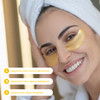 24K Gold Under Eye Mask Patches for Dark Circles Puffy Eyes Treatment 20 Pairs Hydrating AntiAging Hyaluronic Acid Colla