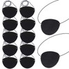 YGDZ Eye Patch 12pcs Soft Felt Eye Patches for Adults Kids Adjustable Single Eye Mask for Lazy Eye Black