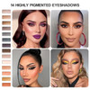 Youngfocus 14 Highly Pigmented Eyeshadows Blendable Natural Look Shimmer and Matte Eyeshadow Palette 6 Natural Waterproo