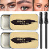 2 Pack Eyebrow Soap Kit 4D Brows Gel Long Lasting Eyebrow Setting Gel Waterproof Eyebrow Makeup Balm Pomade Cosmetics 07